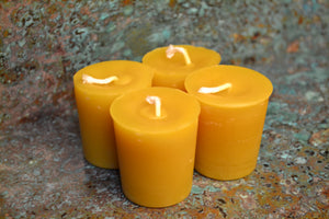 Votive Four Pack Beeswax Candle 2"H
