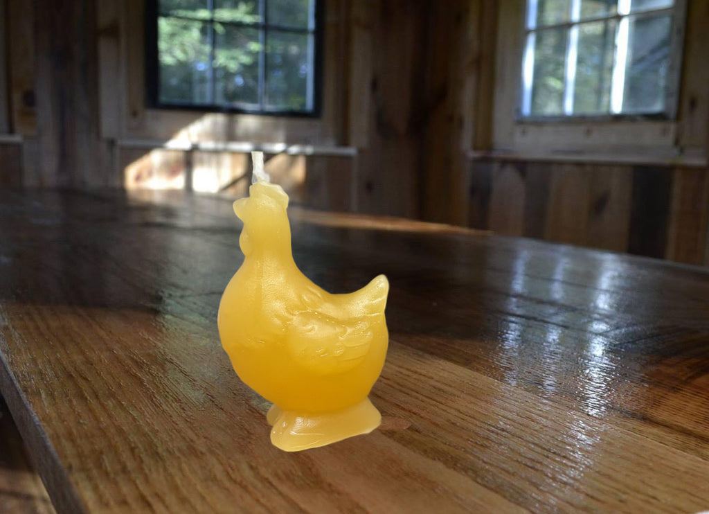 Chicken Beeswax Candle 3.5”