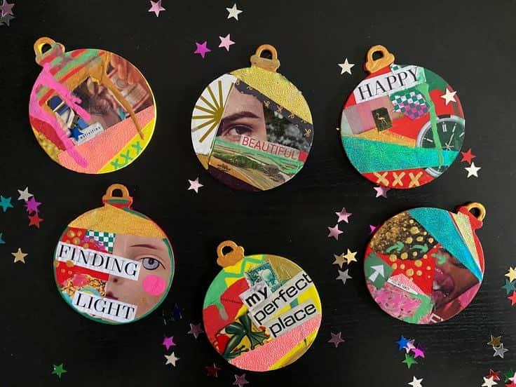 Recycled Collage Holiday Ornaments With Chuck Copenspire