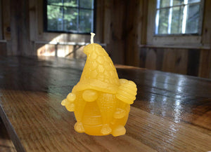 Gnome Dressed as a Bee Beeswax Candle 3.5