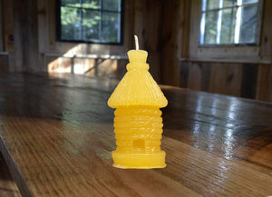 Bee Skep Beeswax Candle 3.5 “