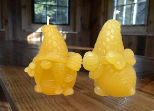 Gnome Dressed as a Bee Beeswax Candle 3.5