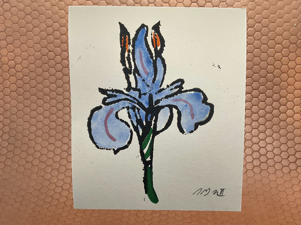 Iris Watercolor 6 3/8”x 5.5”